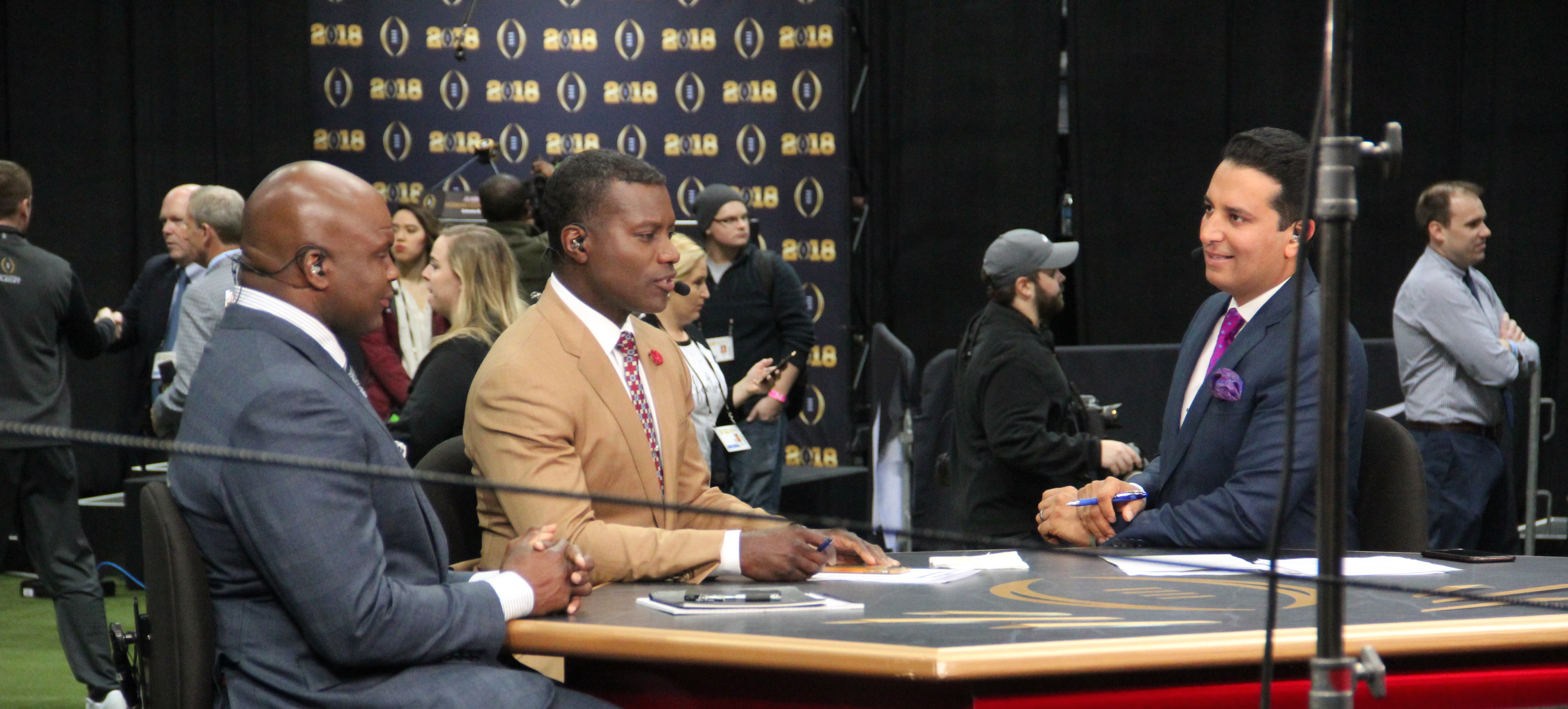 ESPN College Football set at the 2018 College Football Playoff National Championship media day.