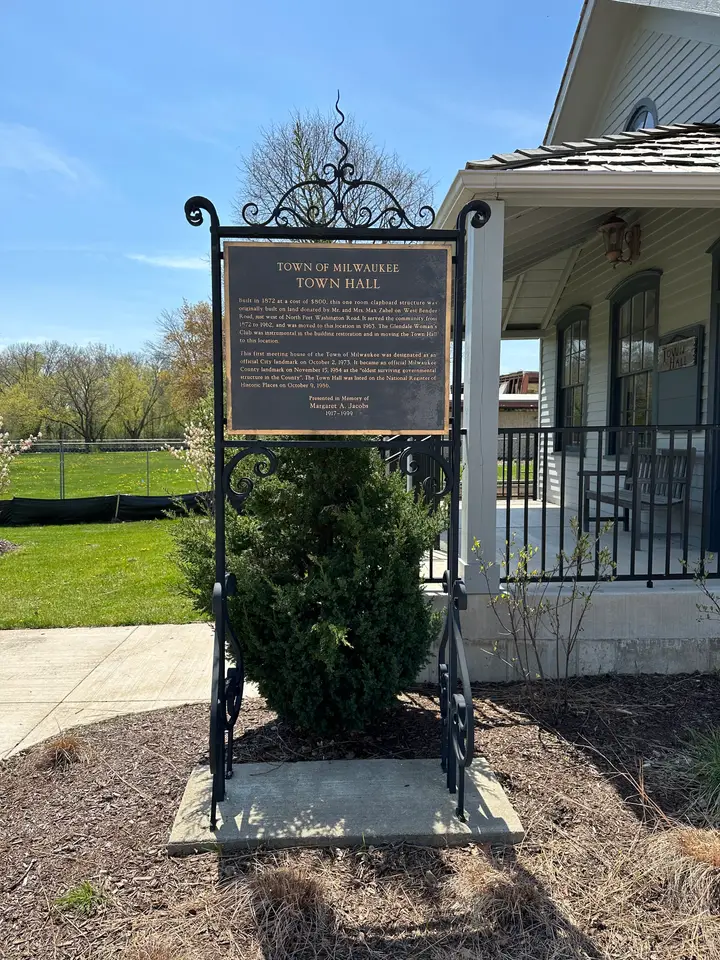 Town hall historic marker.
