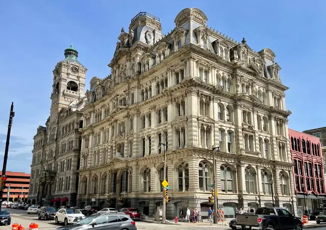 Very ornate Mitchell Building in downtown Milwaukee.