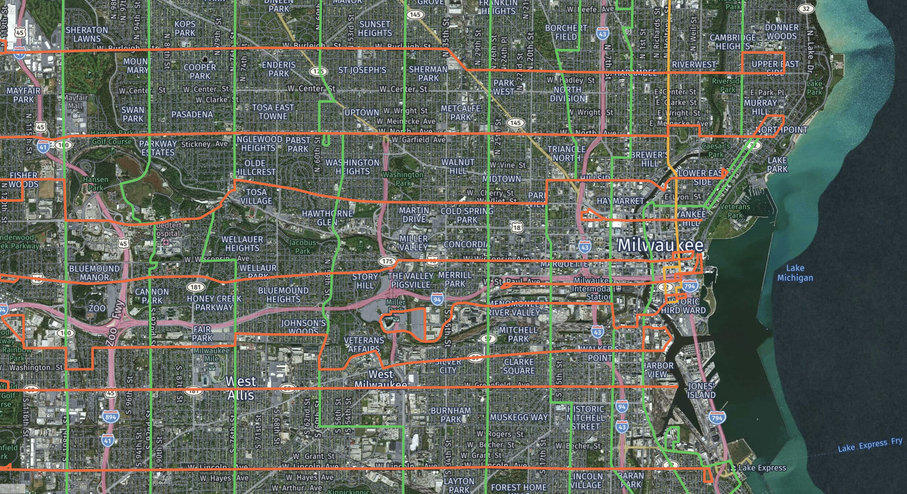 MCB's grid map overlay.